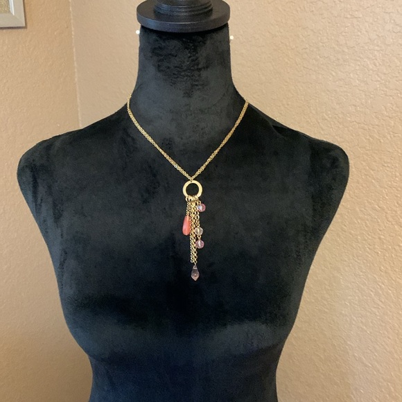 Cookie Lee Crystal Necklace. Adjustable - Picture 5 of 5